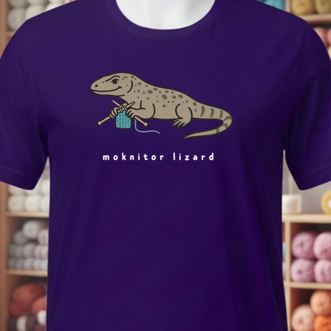 Moknitor Lizard T-Shirt Purple t-shirt