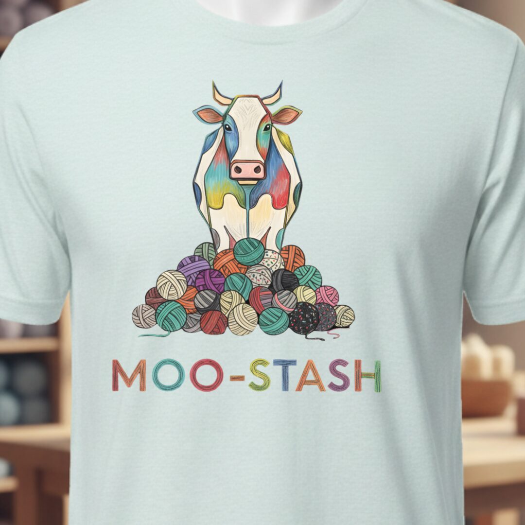 Moo Stash T-Shirt Ice Blue t-shirt