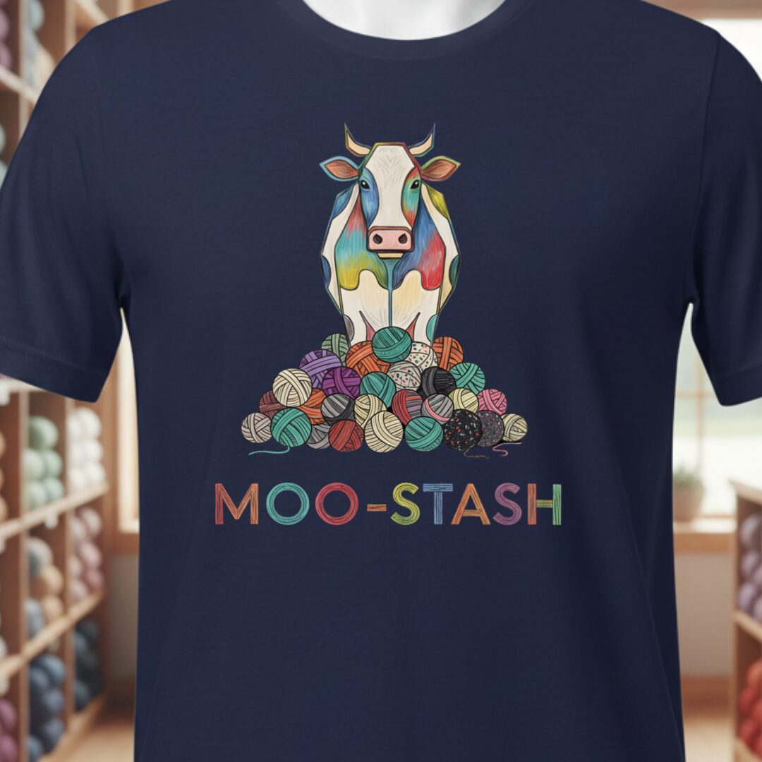 Moo Stash T-Shirt Navy t-shirt