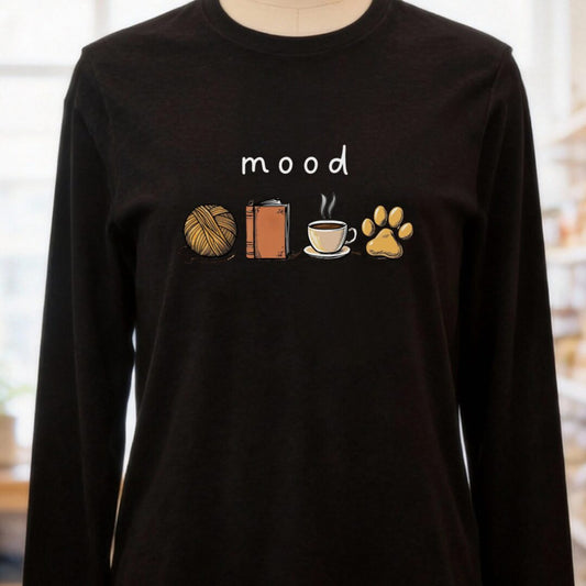 Mood Long Sleeve Tee Black Heather t-shirt