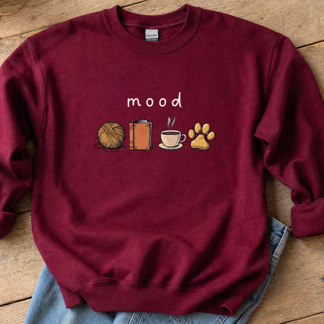Mood Sweatshirt Maroon t-shirt