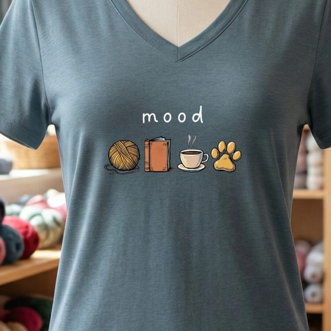 Mood V-Neck T-Shirt Slate t-shirt