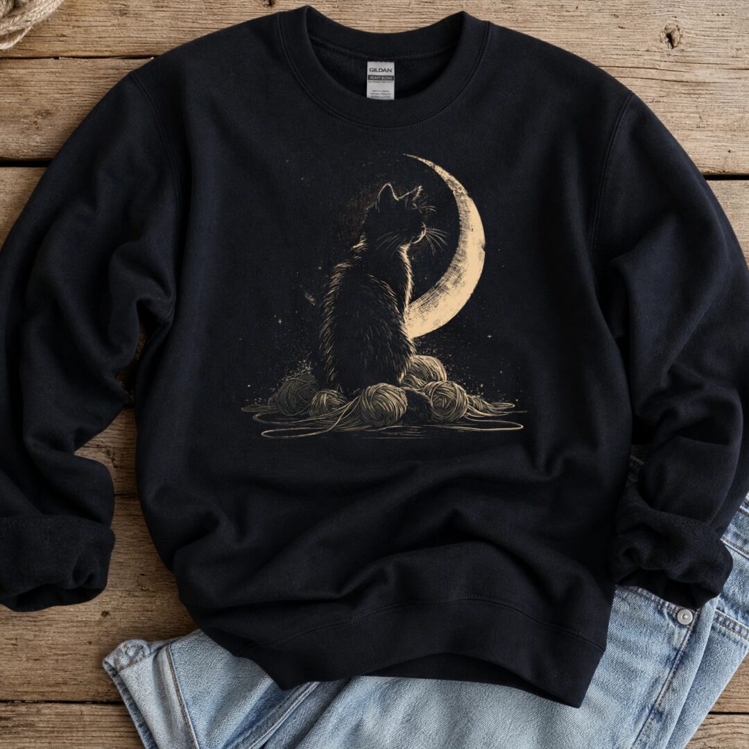 Moonlit Cat Black Sweatshirt.jpg