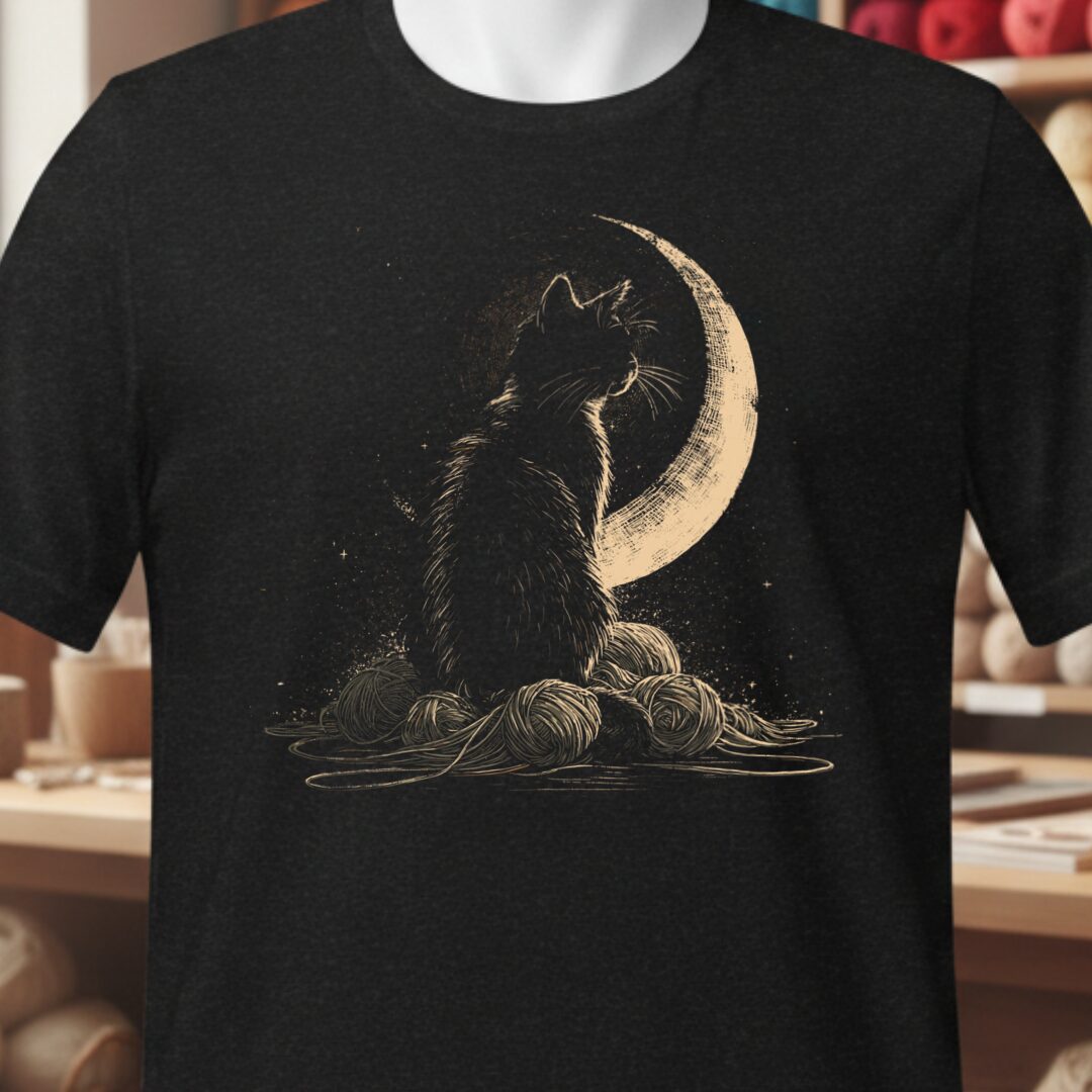 Moonlit Cat Black T-Shirt.jpg