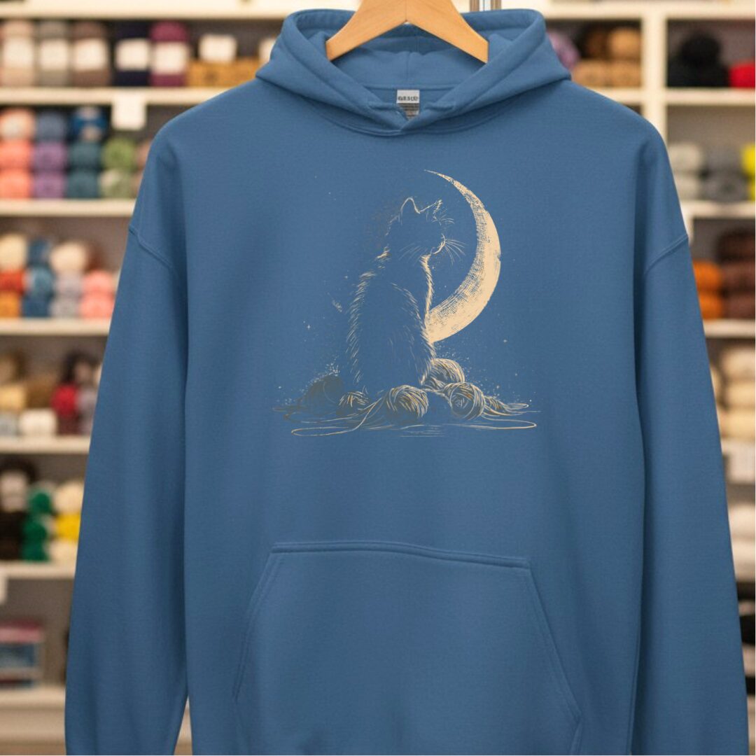 Moonlit Cat Indigo Blue Hoodie.jpg