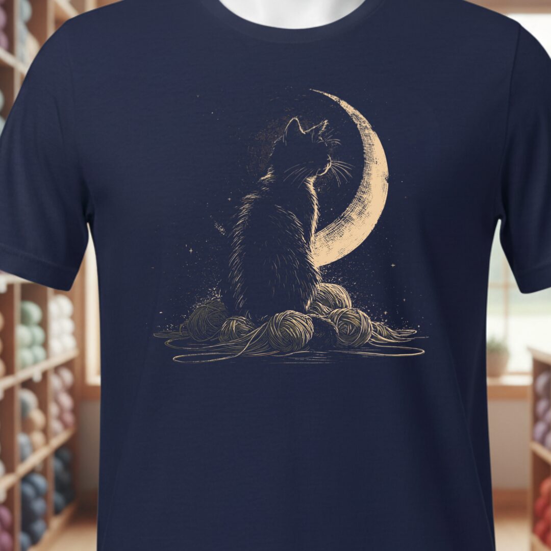 Moonlit Cat Navy T-Shirt.jpg