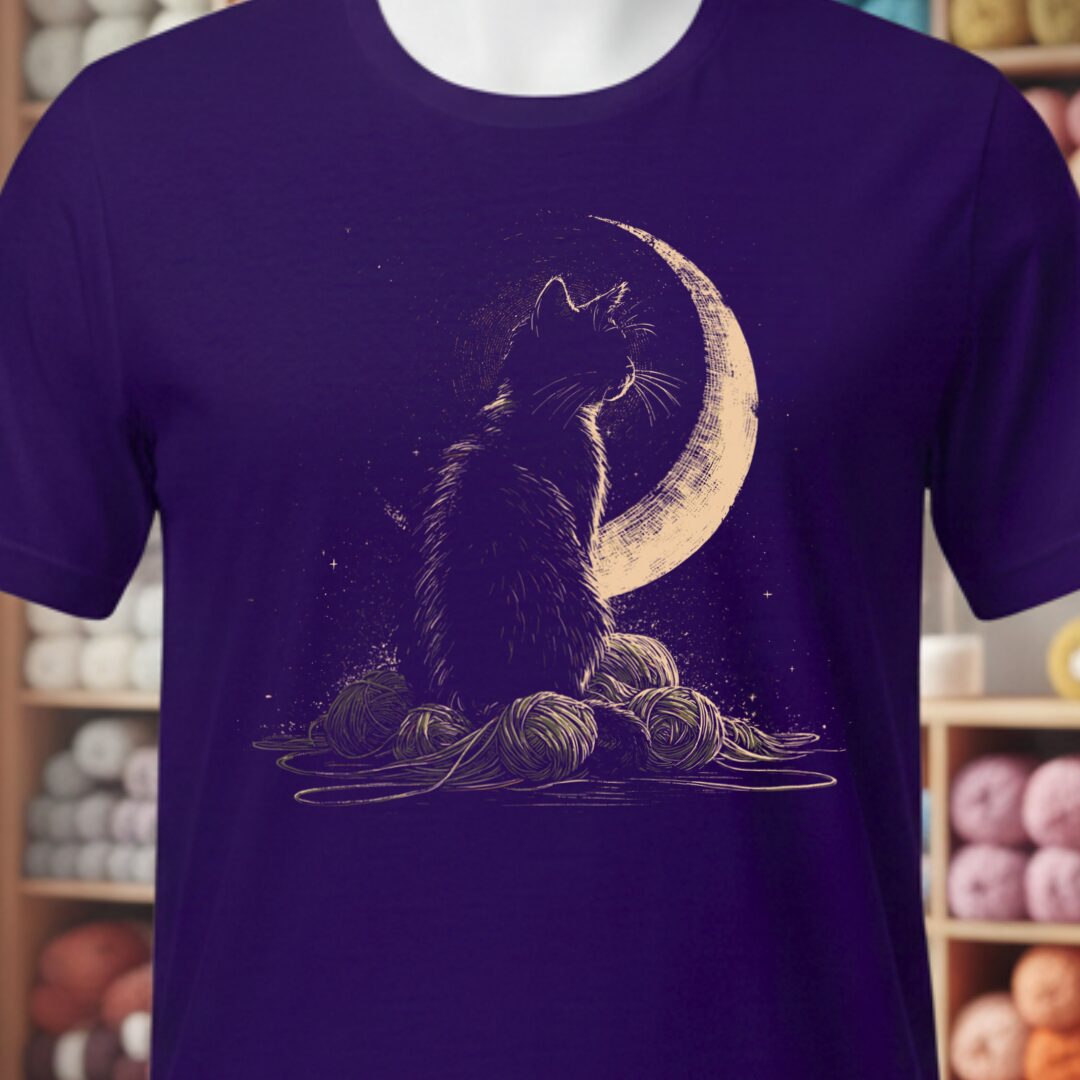 Moonlit Cat Purple T-Shirt.jpg