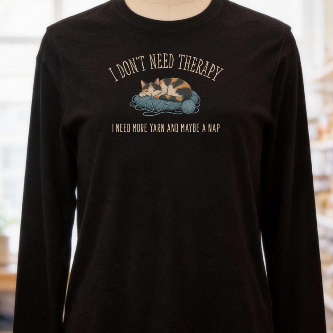 More Therapy Long Sleeve Tee Black t-shirt