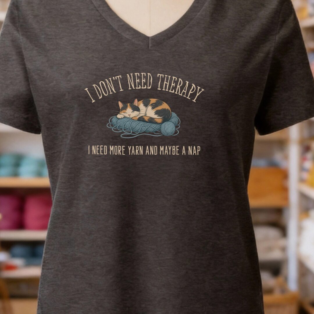 More Therapy V-Neck T-Shirt Dark Grey t-shirt