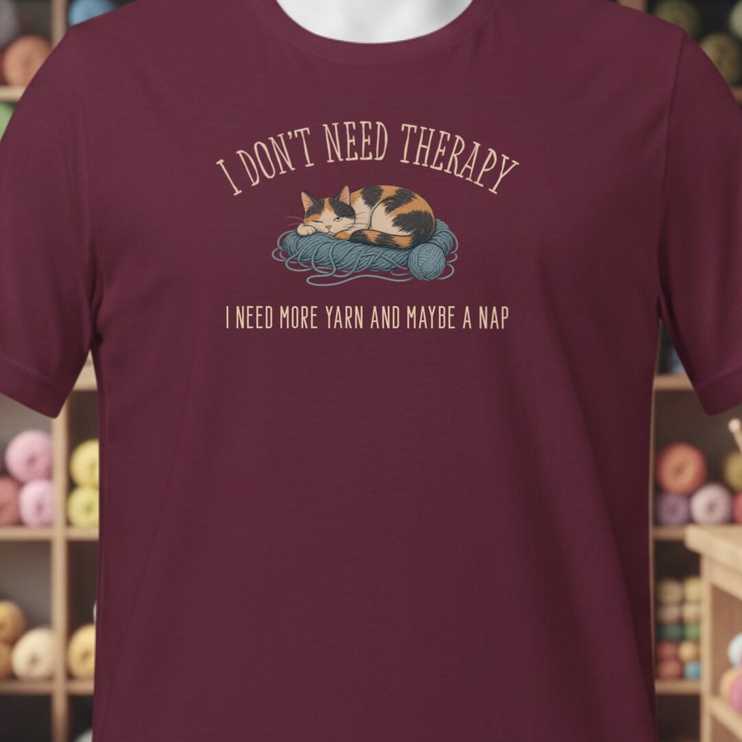 More Therapy T-Shirt Maroon t-shirt