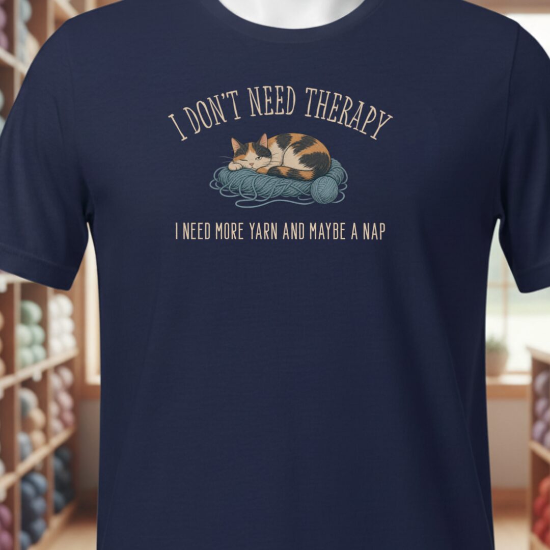 More Therapy T-Shirt Navy t-shirt