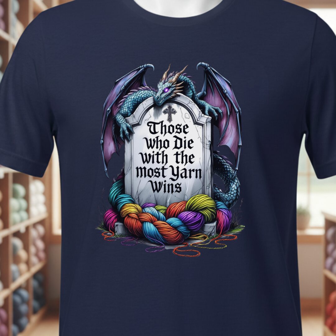 Most Yarn Wins T-Shirt Navy t-shirt
