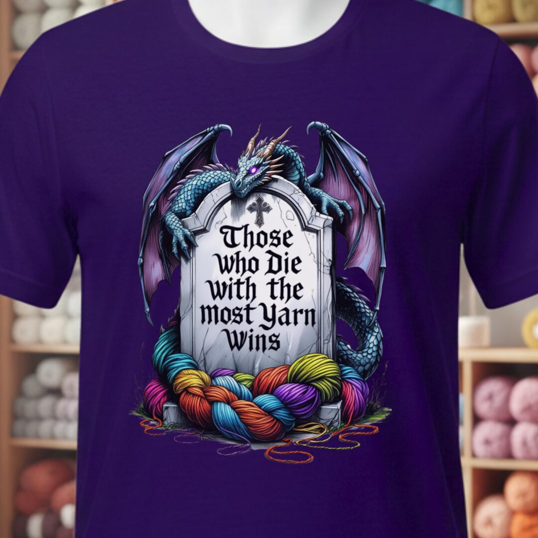 Most Yarn Wins T-Shirt Purple t-shirt