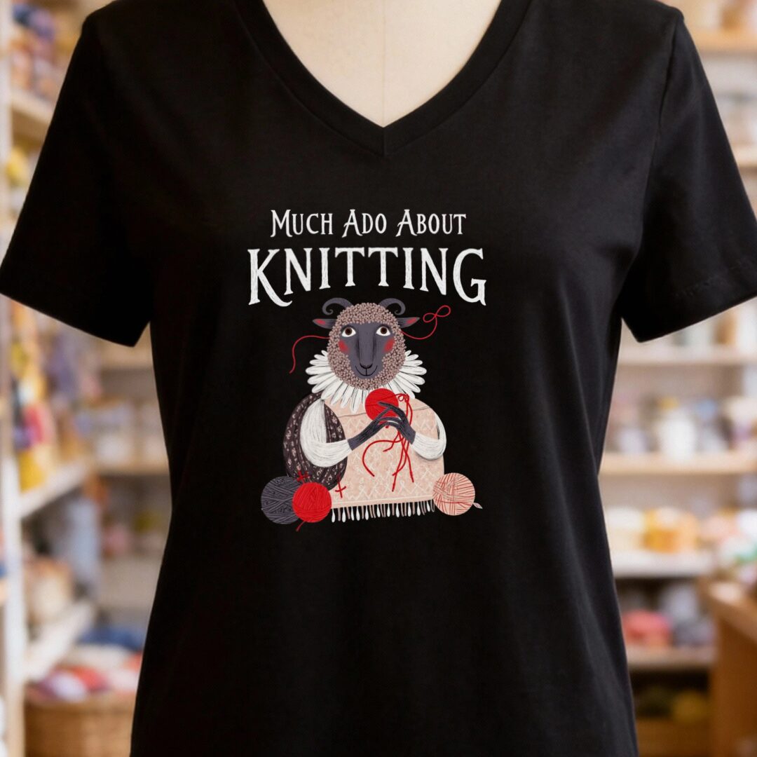 Much Ado V-Neck T-Shirt Black t-shirt