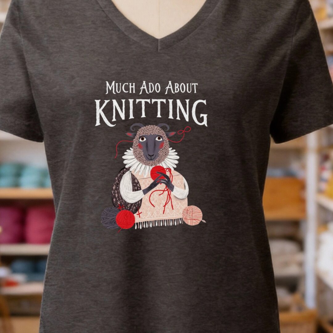 Much Ado V-Neck T-Shirt Dark Grey t-shirt