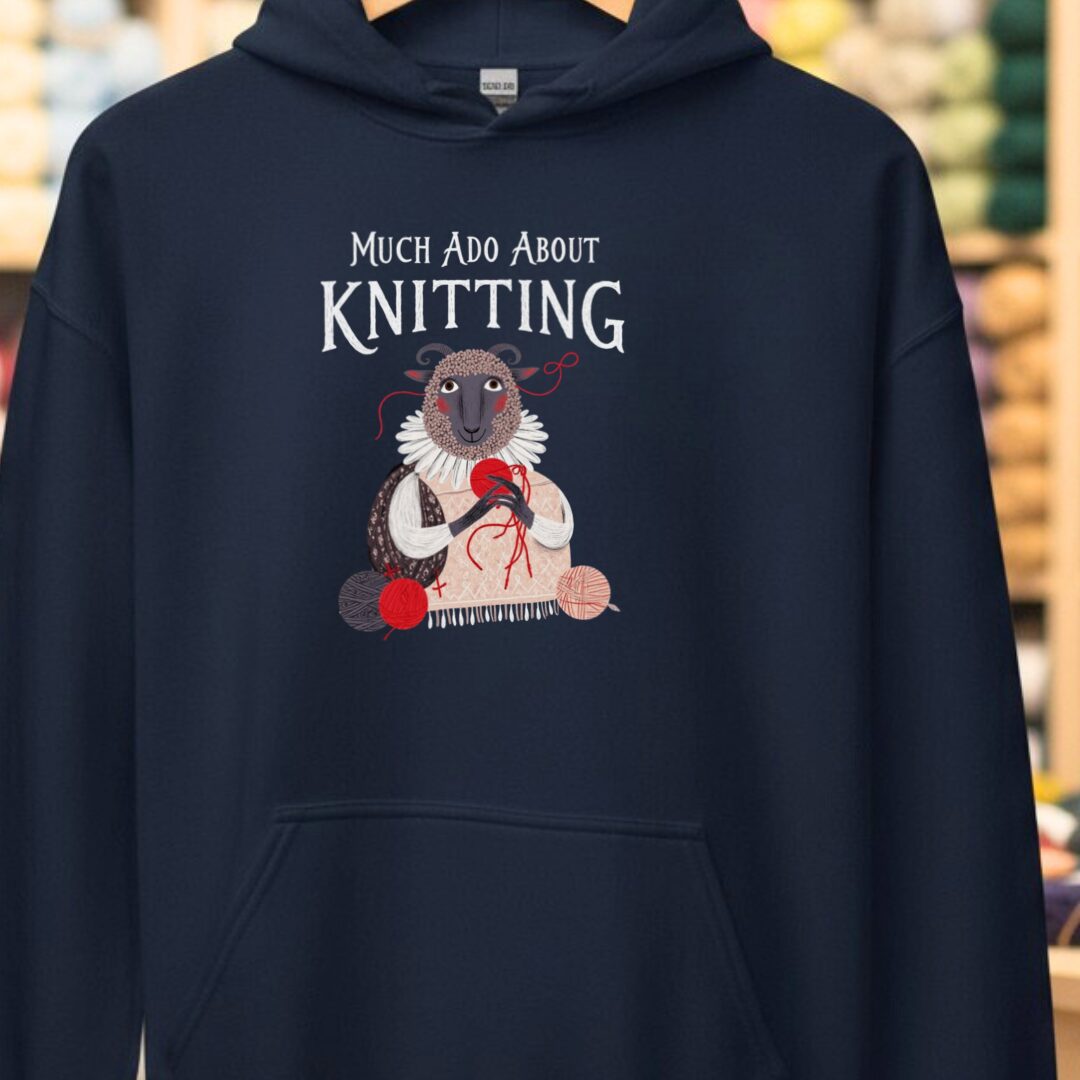 Much Ado Hoodie Navy t-shirt