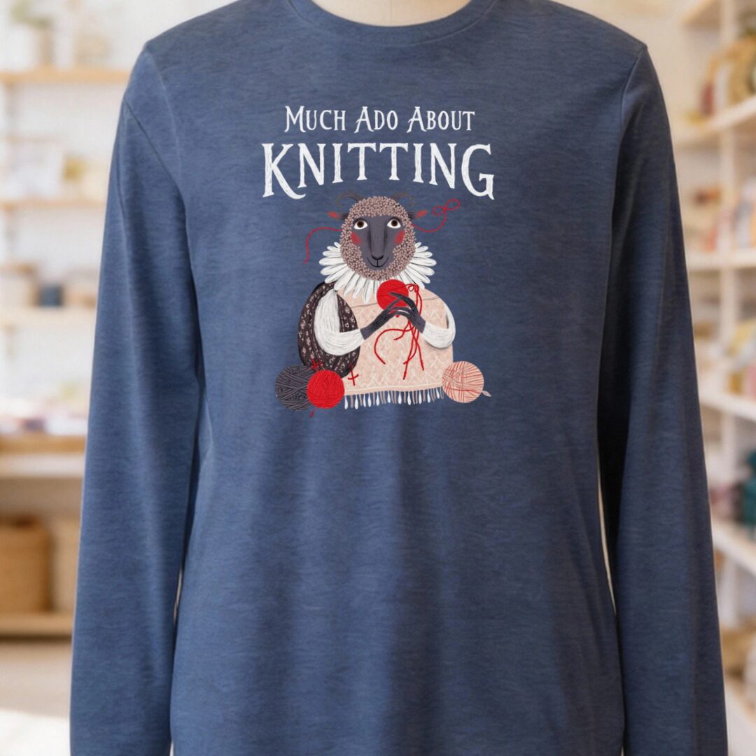 Much Ado Long Sleeve Tee Navy t-shirt