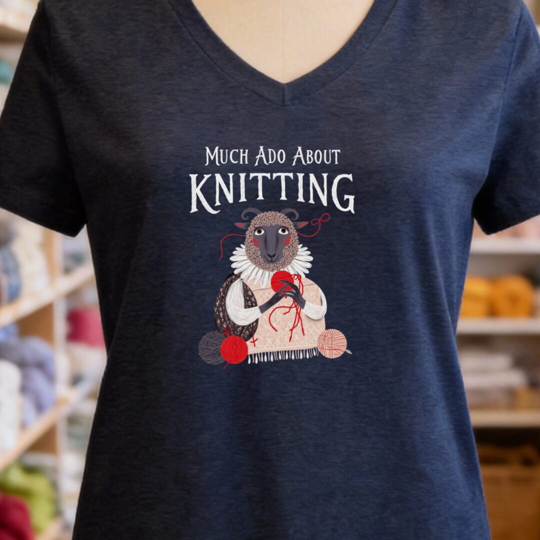 Much Ado V-Neck T-Shirt Navy t-shirt