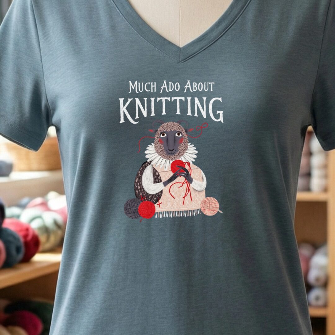 Much Ado V-Neck T-Shirt Slate t-shirt