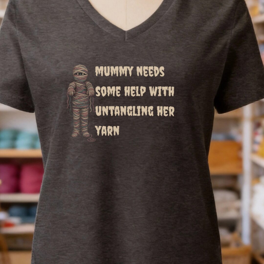 Mummy Dark Grey V Neck.jpg