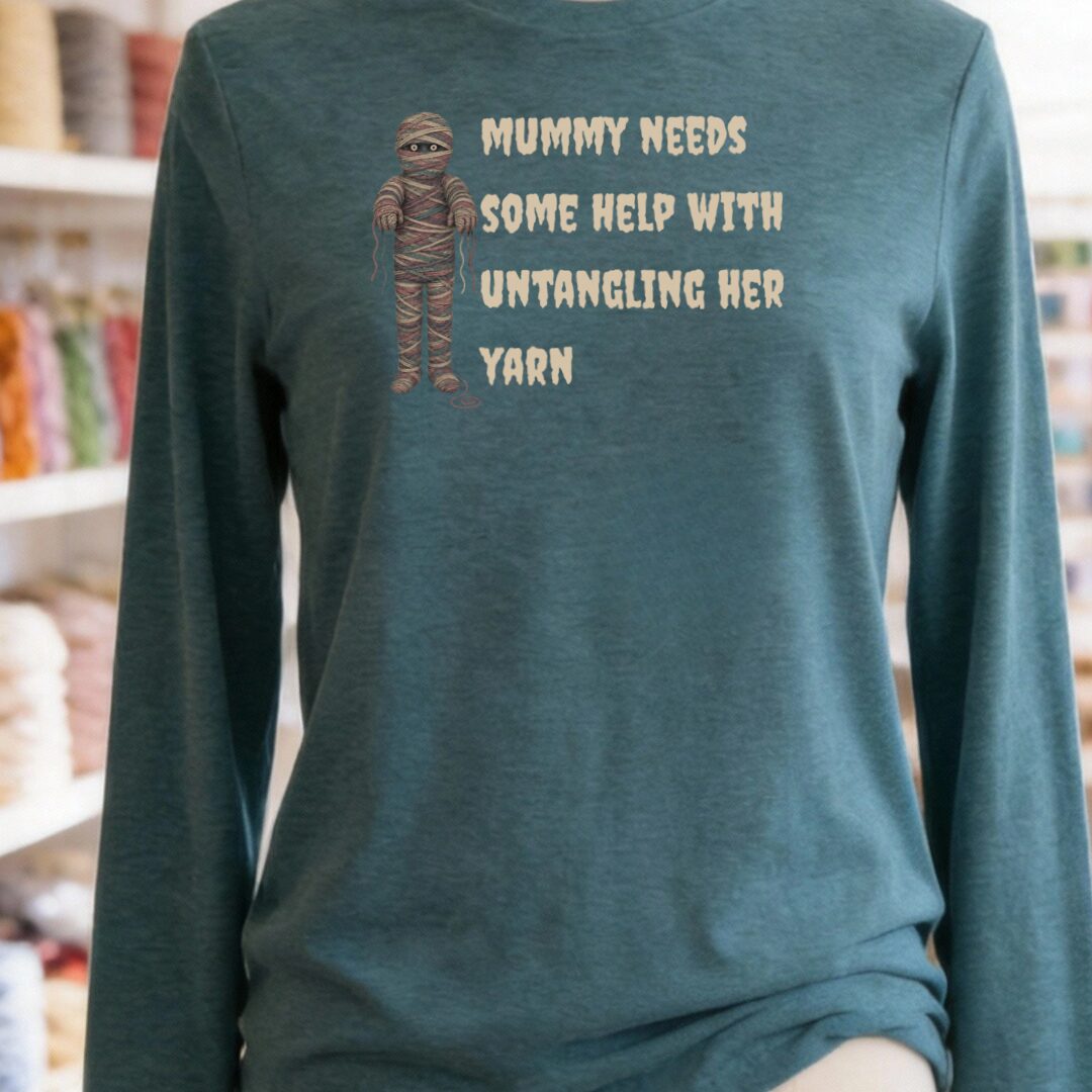 Mummy Teal Blue Long Sleeve Tee.jpg