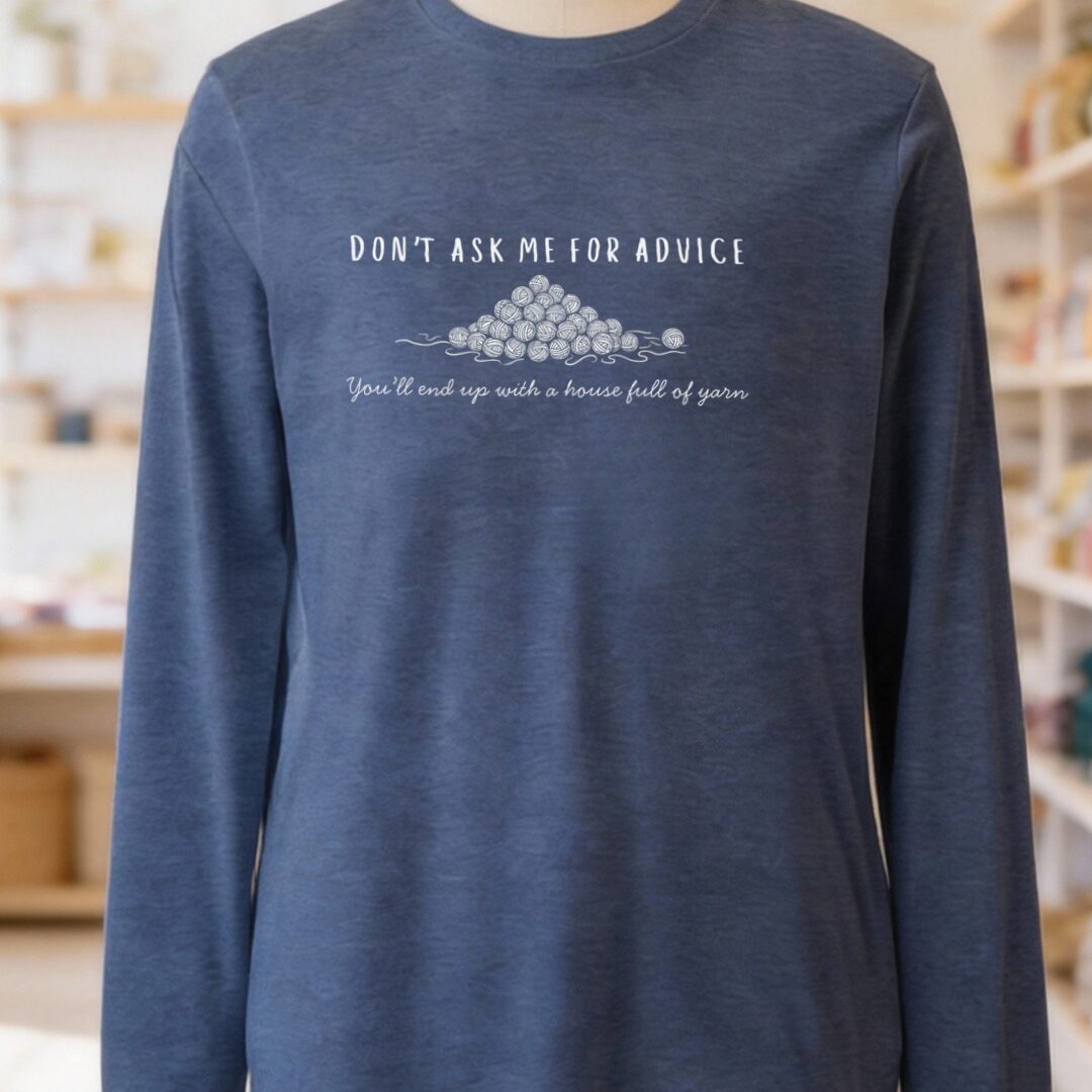 My Advice Long Sleeve Tee Navy t-shirt