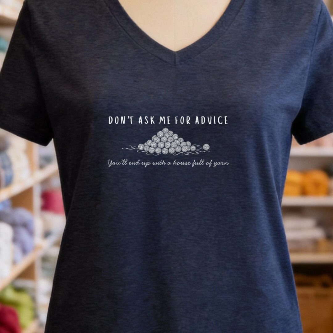 My Advice V-Neck T-Shirt Navy t-shirt