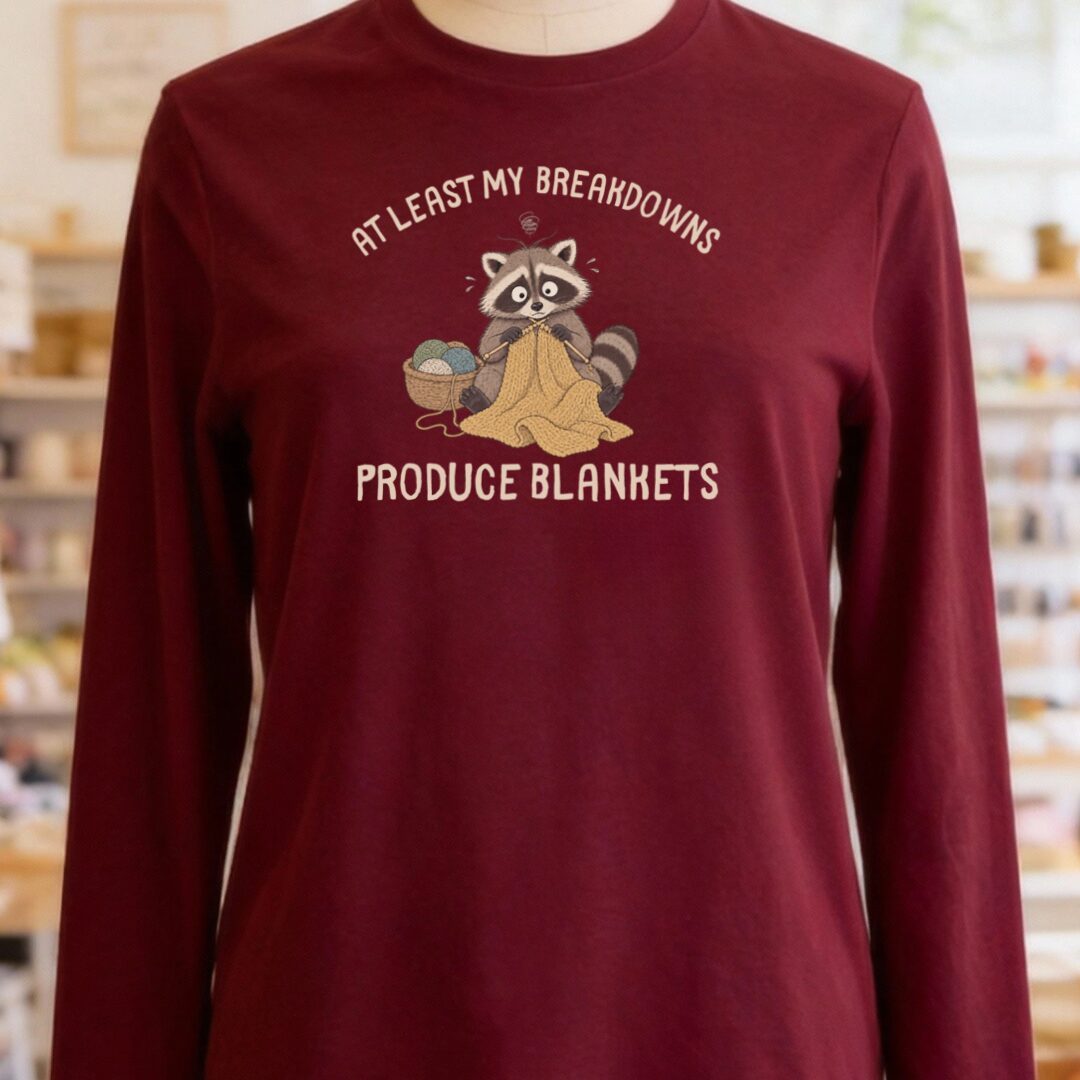 My Breakdowns Long Sleeve Tee Maroon t-shirt