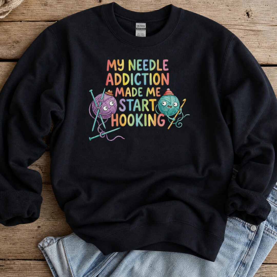 My Needle Addiction Sweatshirt Black t-shirt