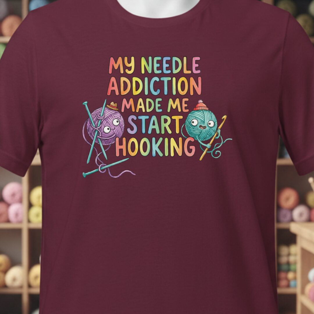 My Needle Addiction T-Shirt Maroon t-shirt