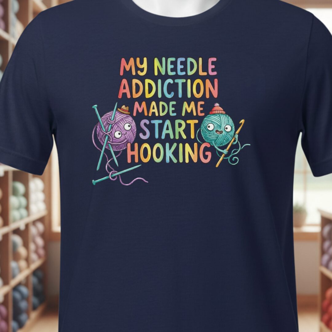 My Needle Addiction T-Shirt Navy t-shirt