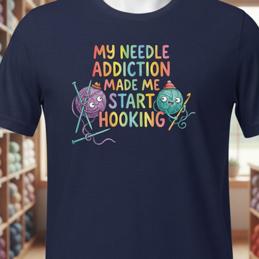 My Needle Addiction T-Shirt Navy t-shirt