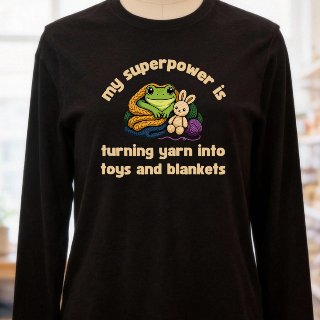 My Superpower Long Sleeve Tee Black t-shirt