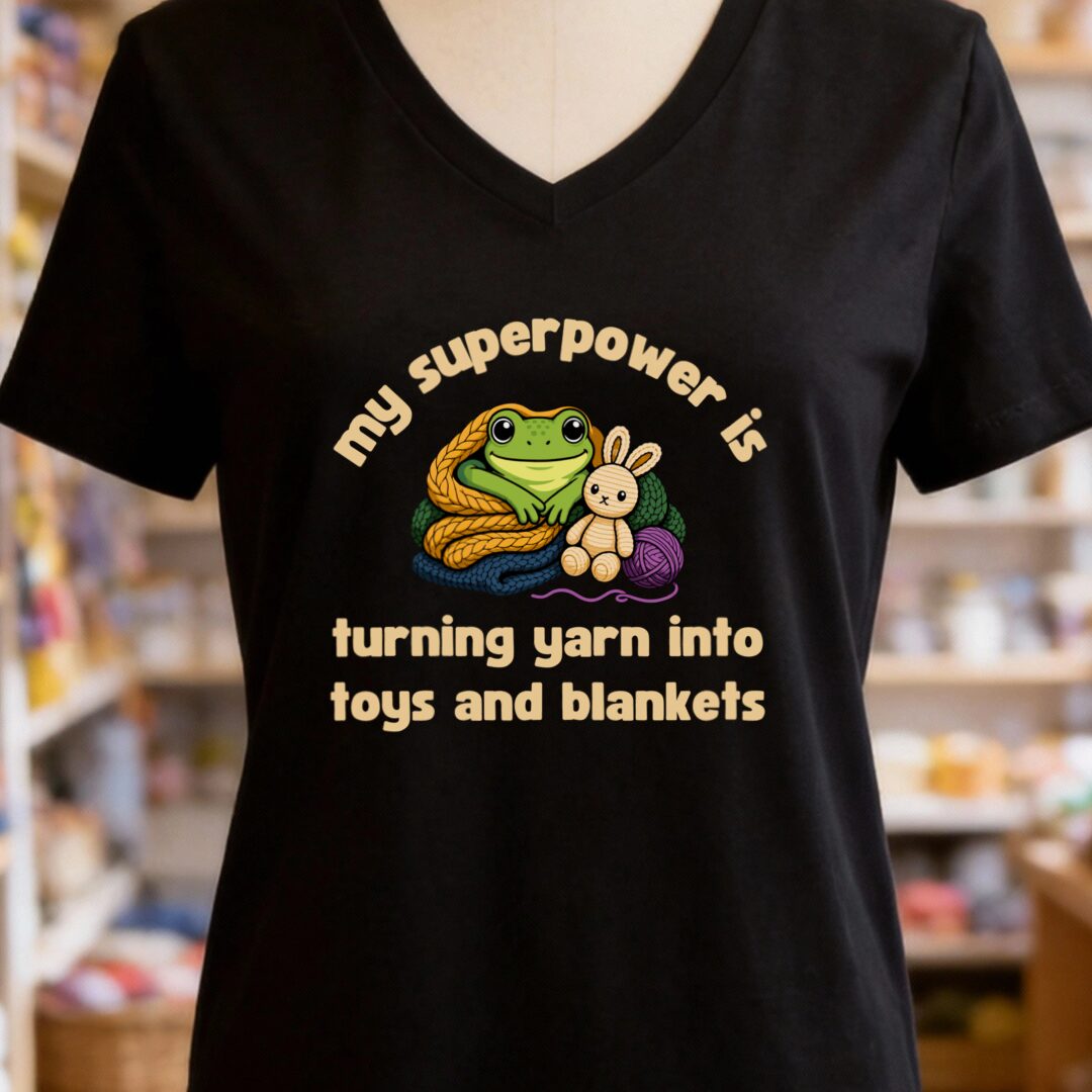 My Superpower V-Neck T-Shirt Black t-shirt