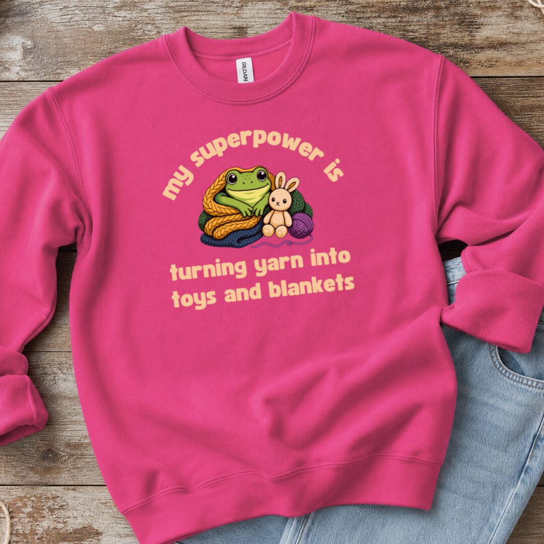 My Superpower Sweatshirt Bright Pink t-shirt
