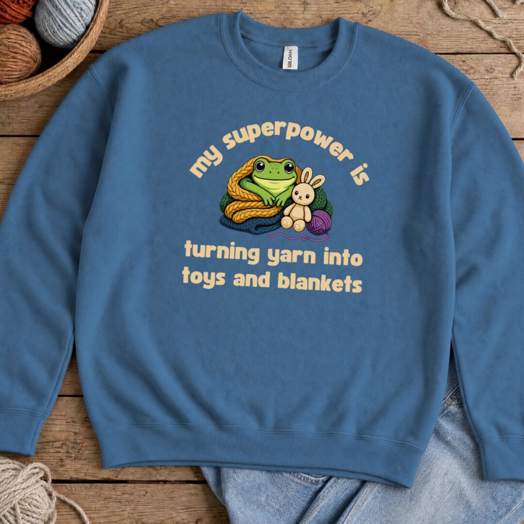 My Superpower Sweatshirt Indigo Blue t-shirt