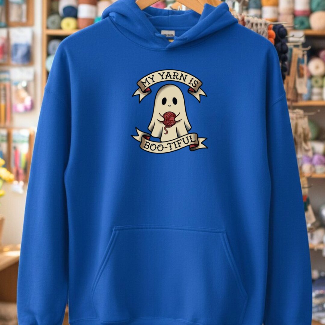 My Yarn Is bootiful Royal Hoodie.jpg