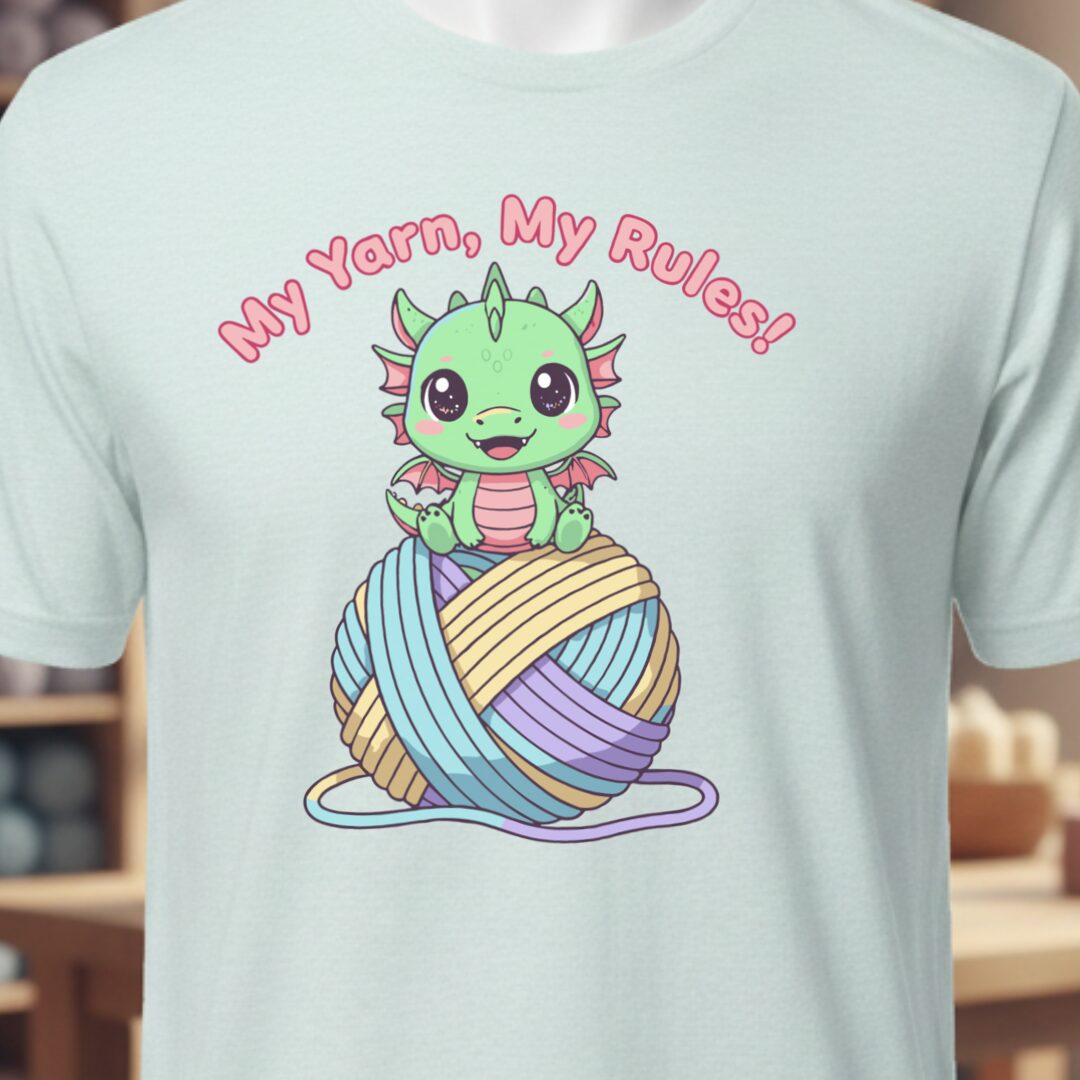 My Yarn My Rules T-Shirt Ice Blue t-shirt