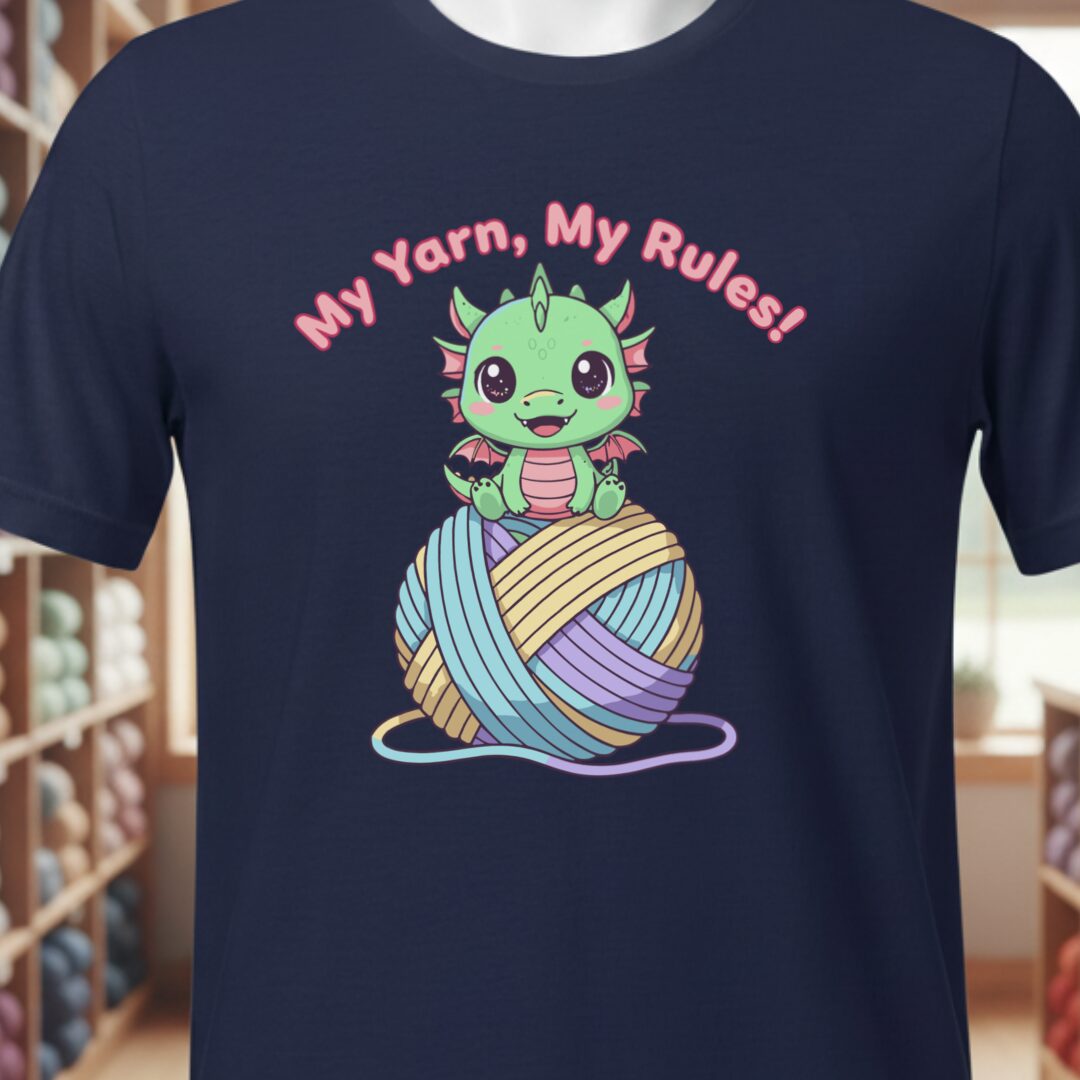 My Yarn My Rules T-Shirt Navy t-shirt