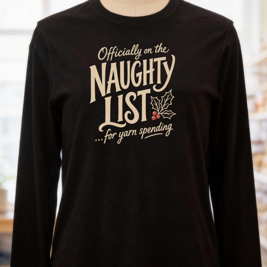 Naughty List Long Sleeve Tee Black t-shirt