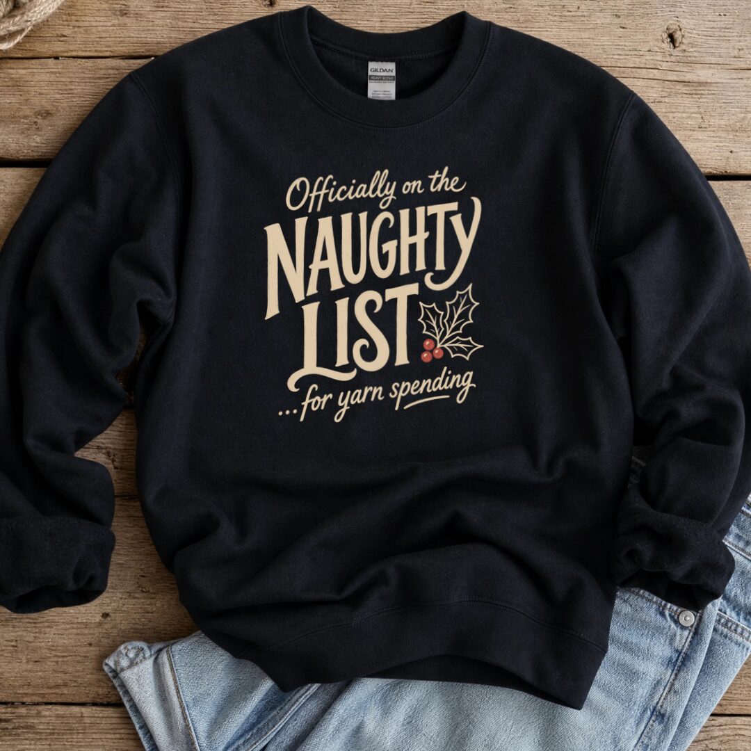 Naughty List Sweatshirt Black t-shirt