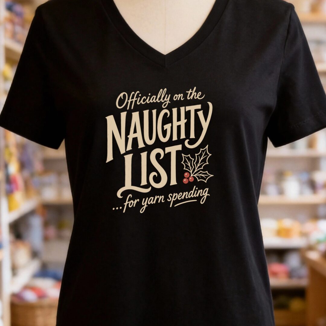 Naughty List V-Neck T-Shirt Black t-shirt