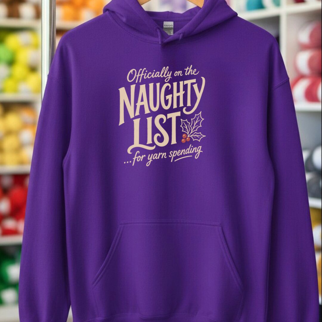 Naughty List Hoodie Purple t-shirt