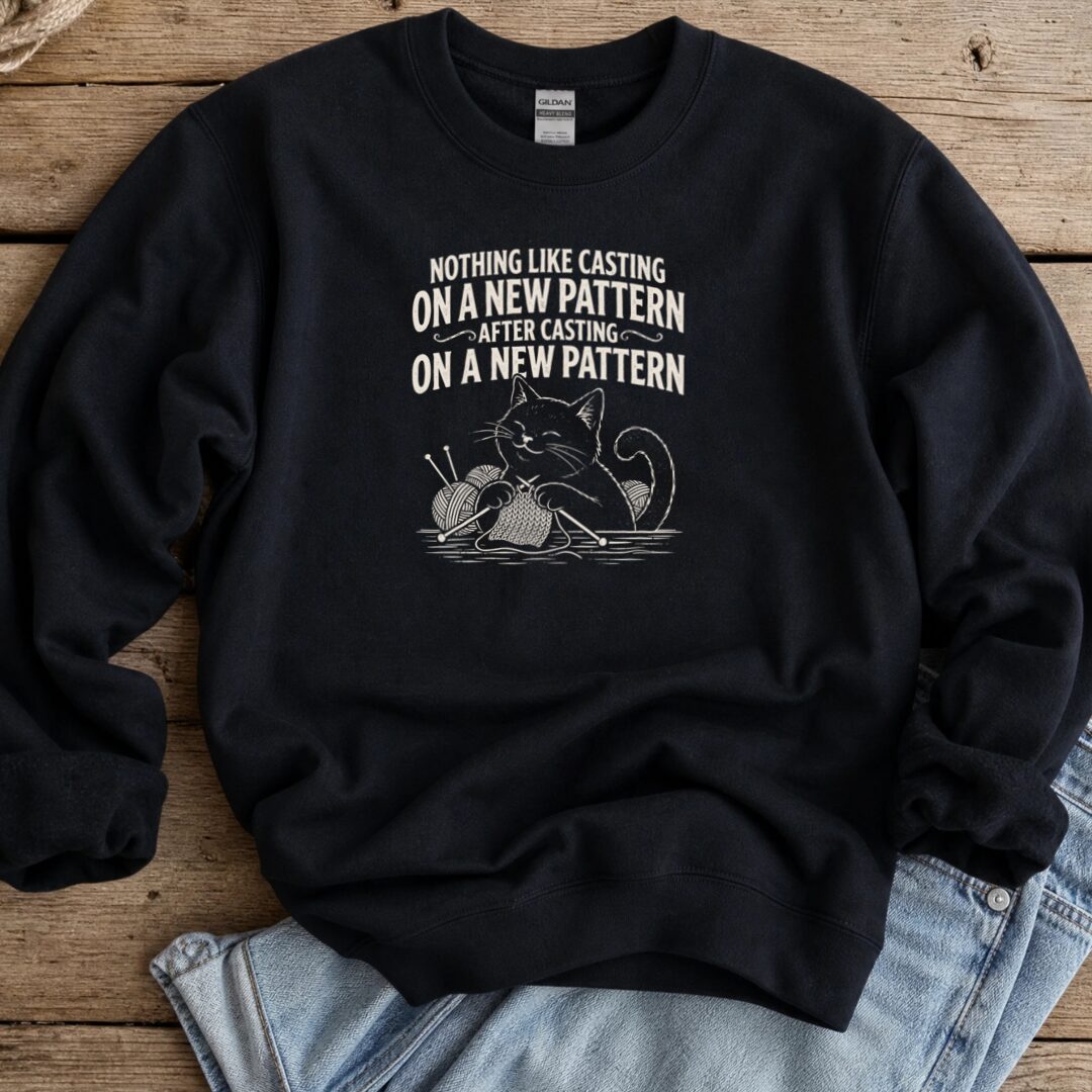 New Pattern Sweatshirt Black t-shirt