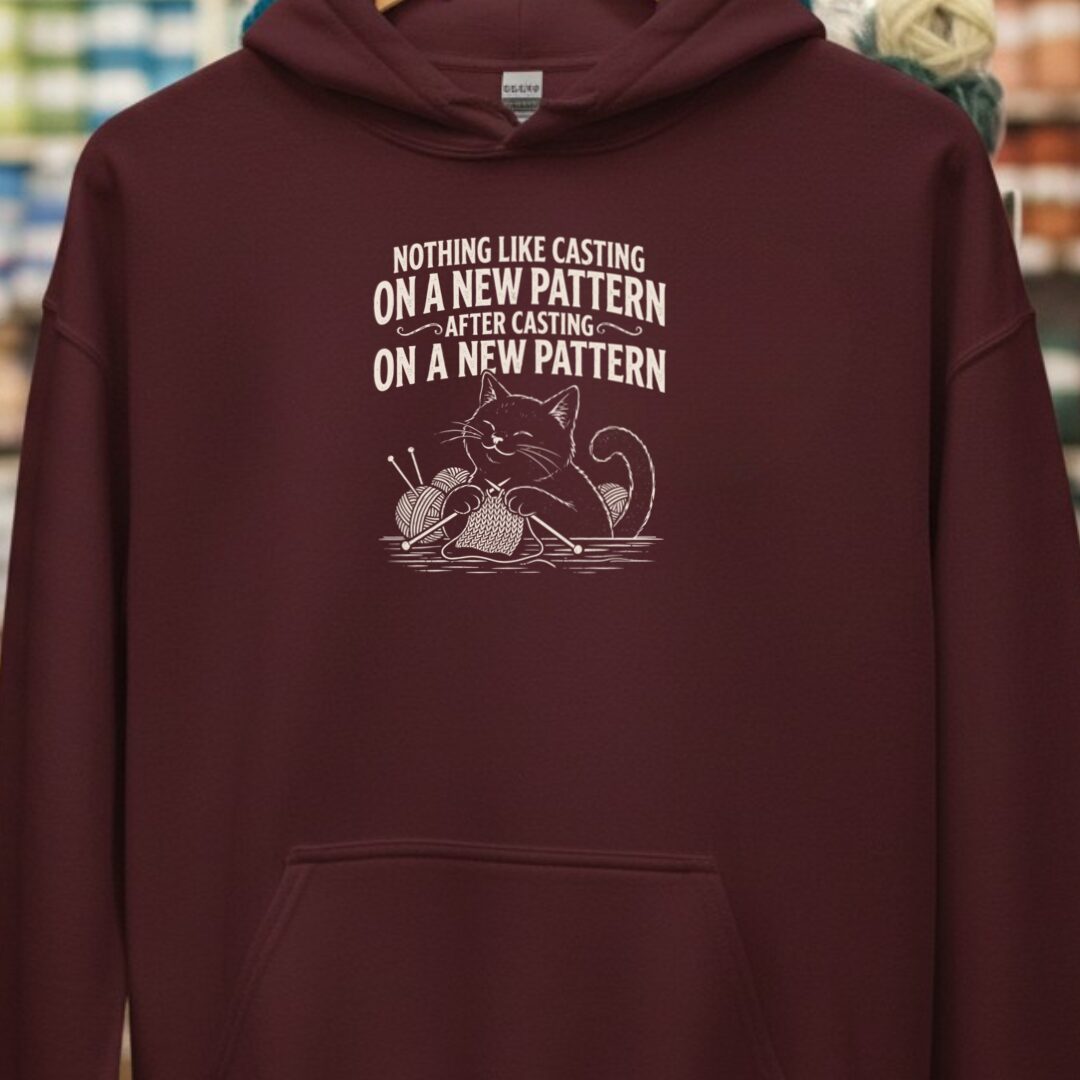 New Pattern Hoodie Maroon t-shirt