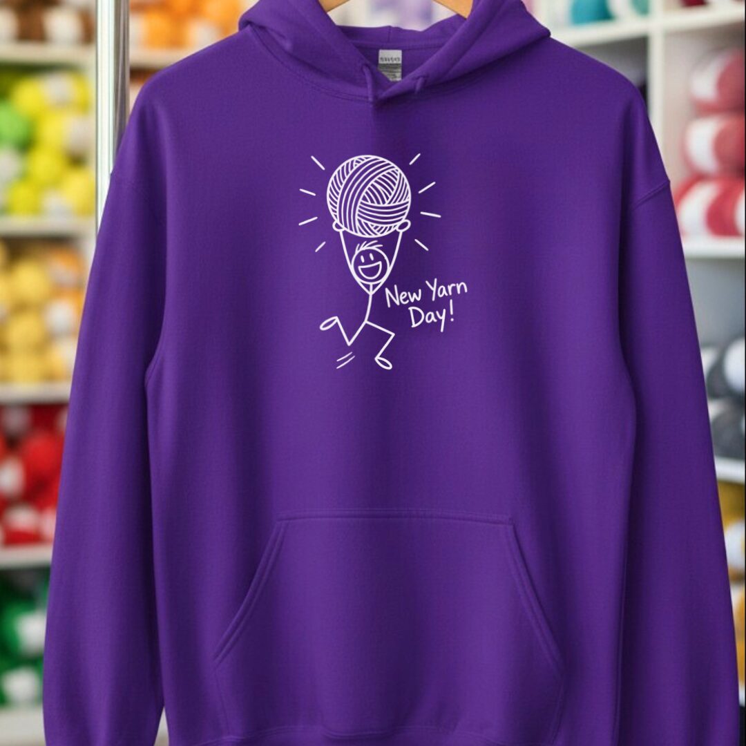 New Yarn Day Hoodie Purple t-shirt