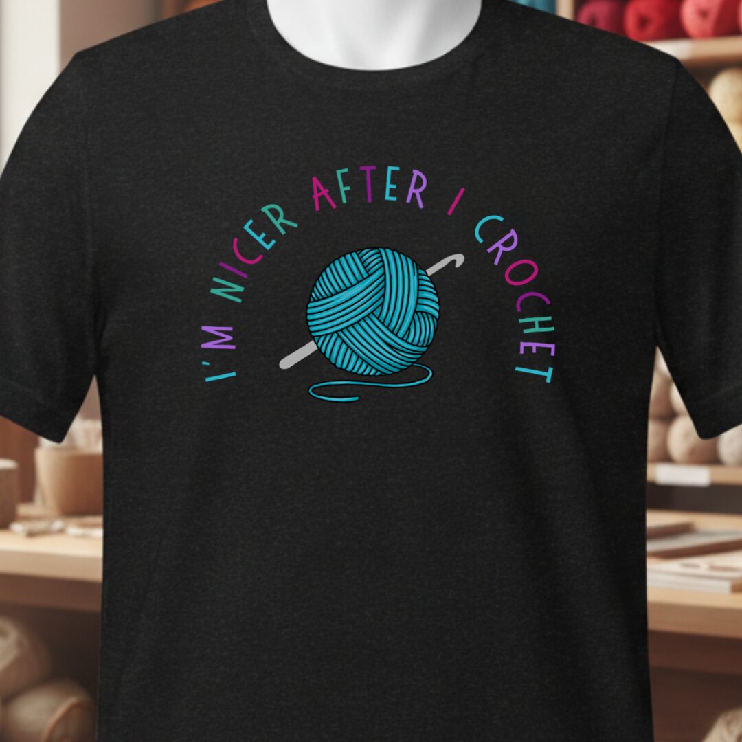 Nicer After Crochet T-Shirt Black t-shirt