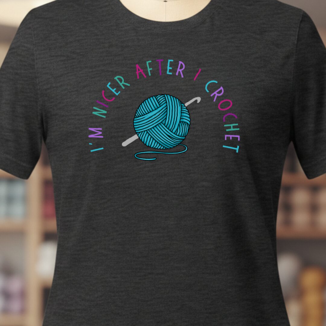 Nicer After Crochet T-Shirt Dark Grey t-shirt