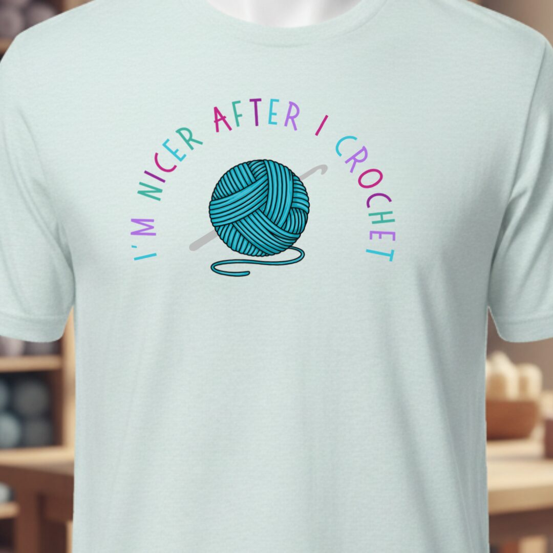 Nicer After Crochet T-Shirt Ice Blue t-shirt