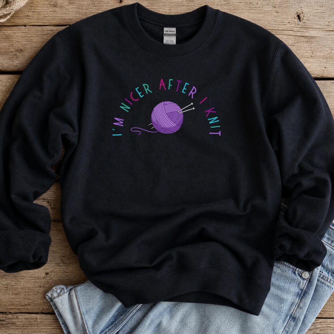 Nicer After Knit Sweatshirt Black t-shirt